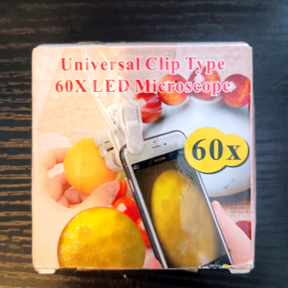 NIB universal clip type 60X Led microscope